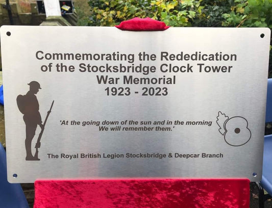 Personalised Engraved Stainless Steel Plaques - WITH MOUNTING HOLES - EIGHTEEN Size Options