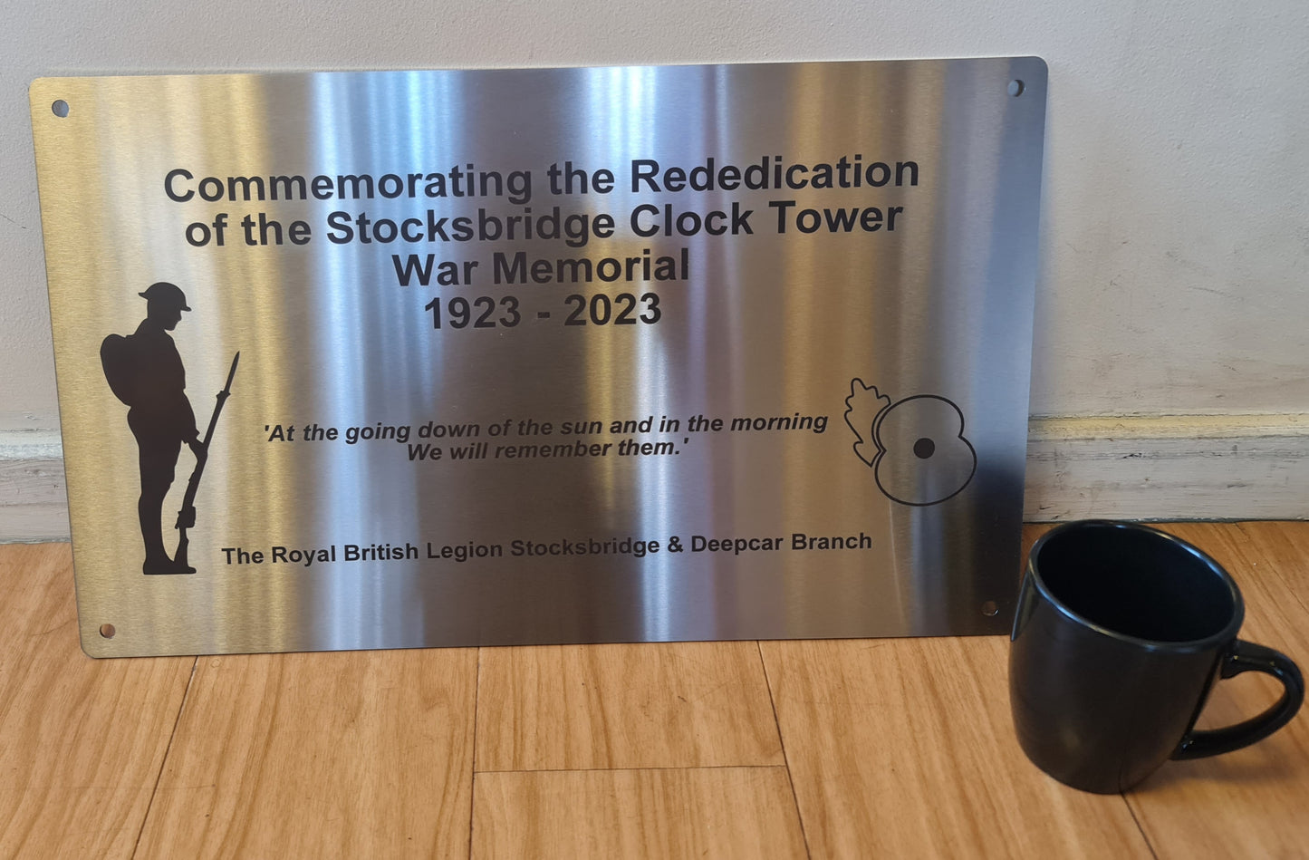 Personalised Engraved Stainless Steel Plaques - WITH MOUNTING HOLES - EIGHTEEN Size Options
