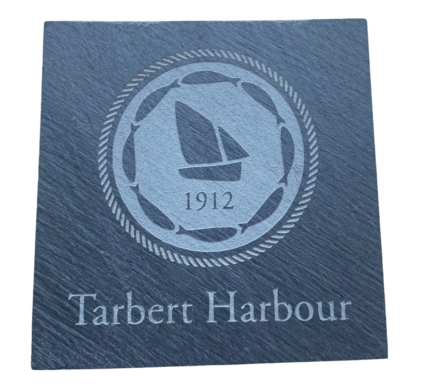 Personalised Engraved Natural Slate Coaster / Drinks Mat - Square