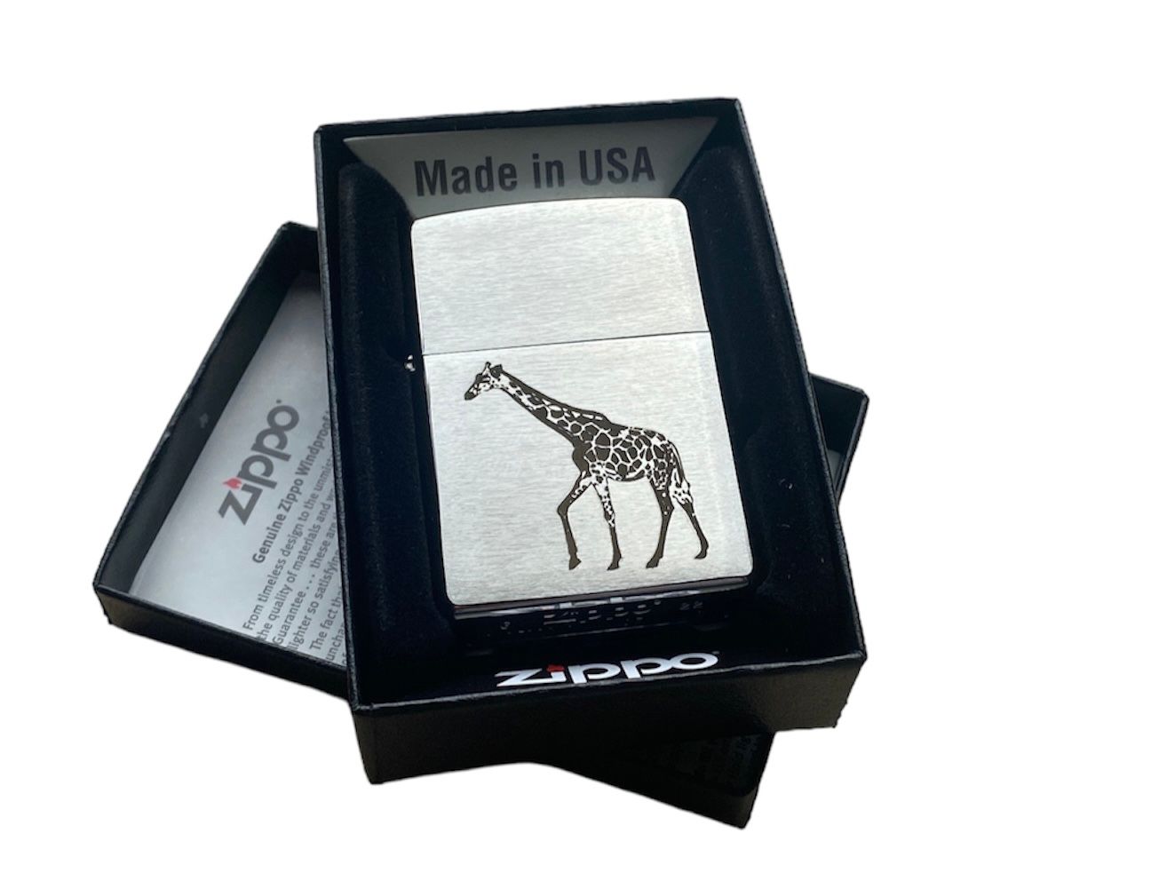 Personalised Engraved Zippo 200 Lighter - Brushed Chrome