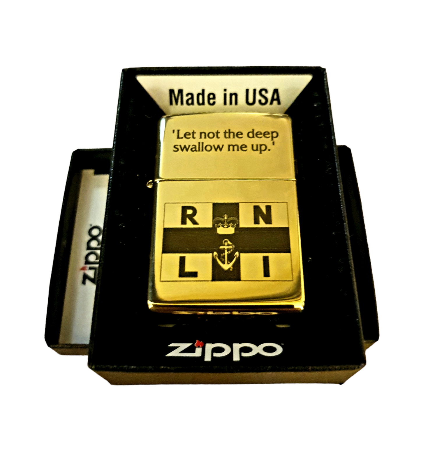 Personalised Engraved Zippo 254B Lighter - Polished Brass