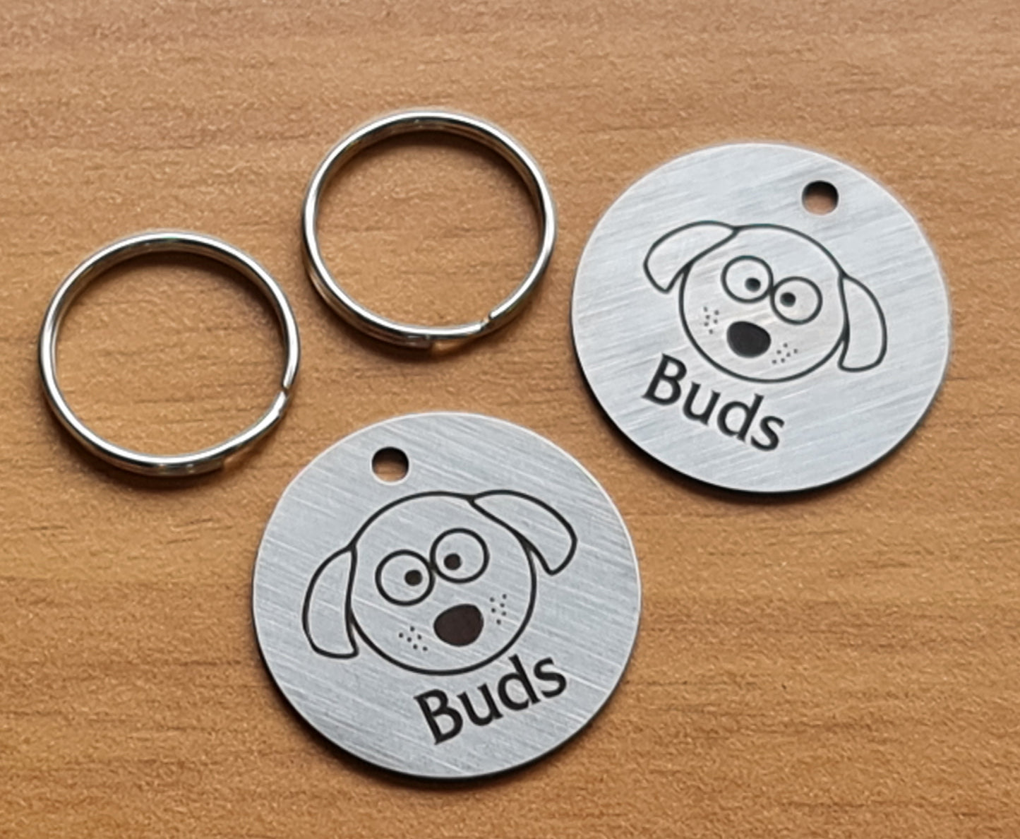 20mm Engraved Stainless Steel "Goofy" Dog Tag / ID Disc