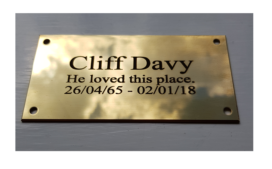 Personalised Engraved Polished Brass Plaques - NO MOUNTING HOLES - EIGHTEEN Size Options