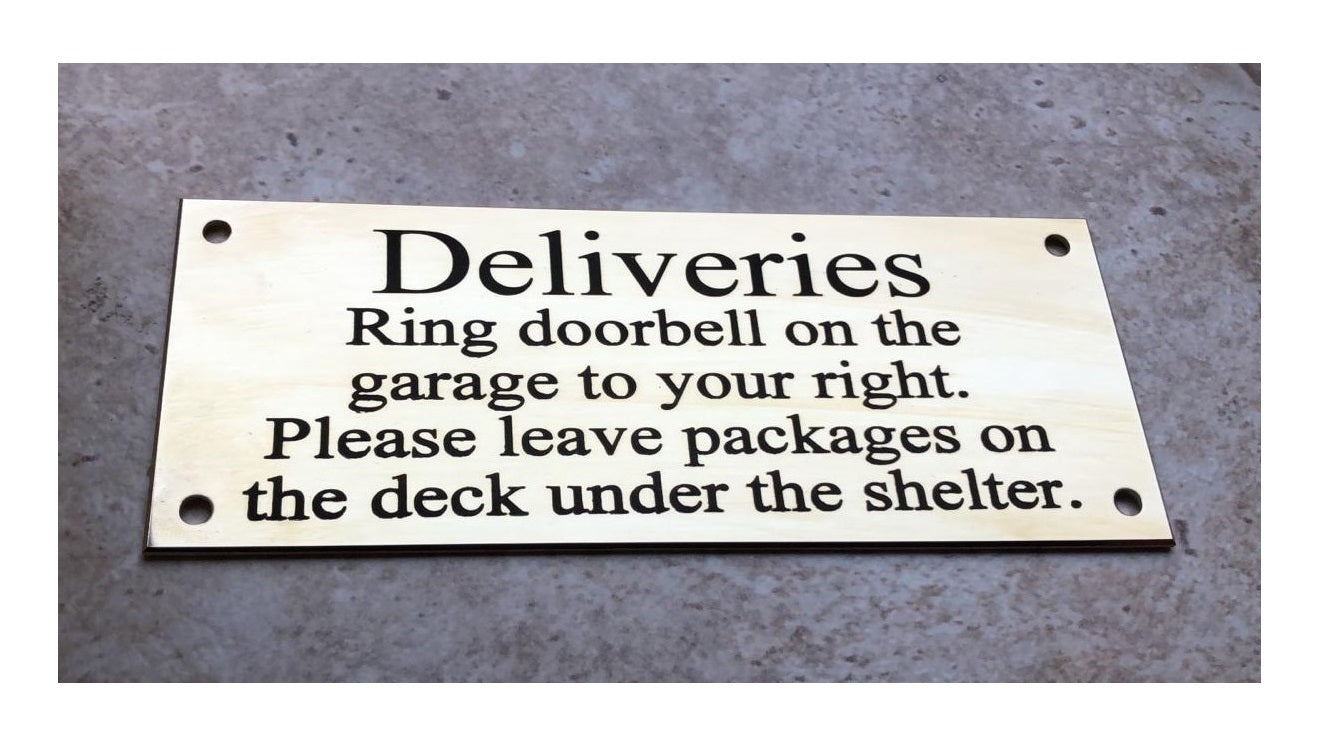 Personalised Engraved Polished Brass Plaques - WITH MOUNTING HOLES - EIGHTEEN Size Options