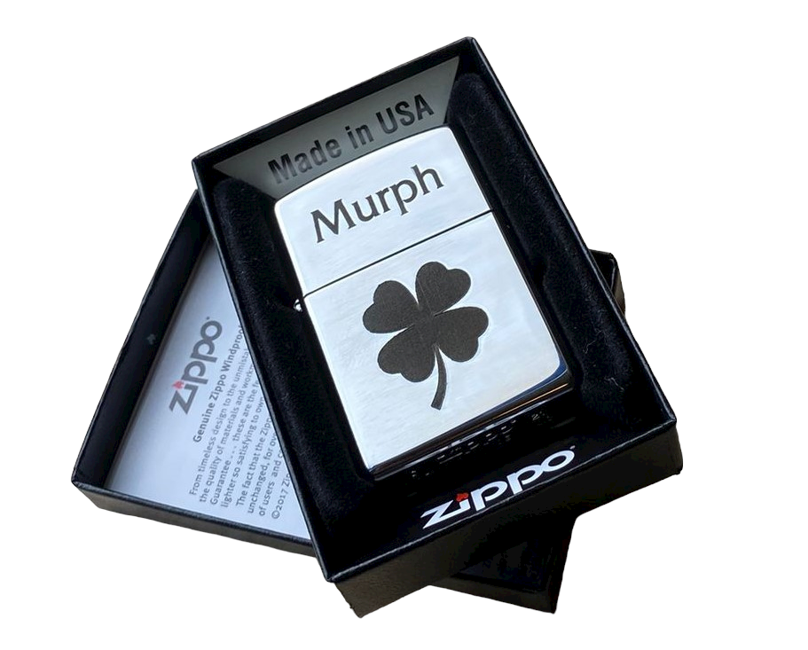 Personalised Engraved Zippo 200 Lighter - Brushed Chrome