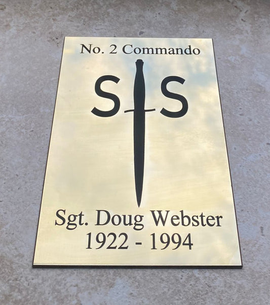 Personalised Engraved Polished Brass Plaques - NO MOUNTING HOLES - EIGHTEEN Size Options