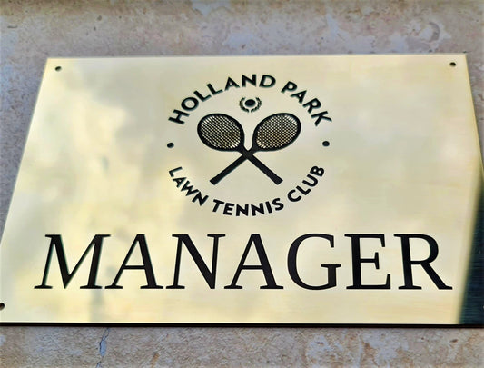 Personalised Engraved Polished Brass Plaques - WITH MOUNTING HOLES - EIGHTEEN Size Options