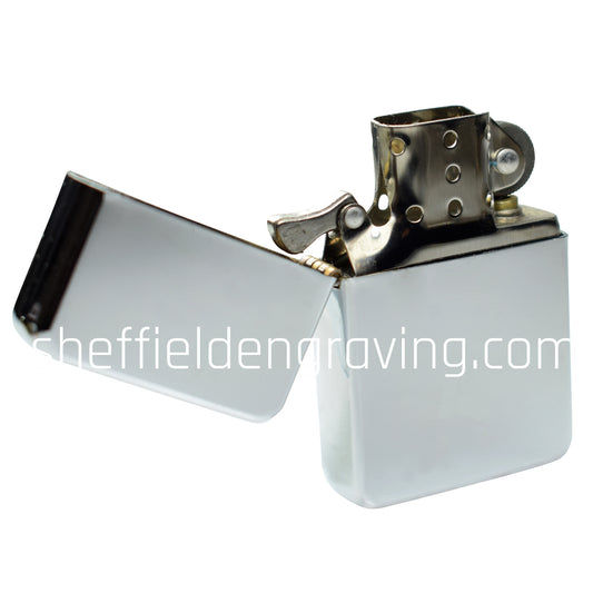 Personalised Engraved Star Lighter - Brushed Chrome