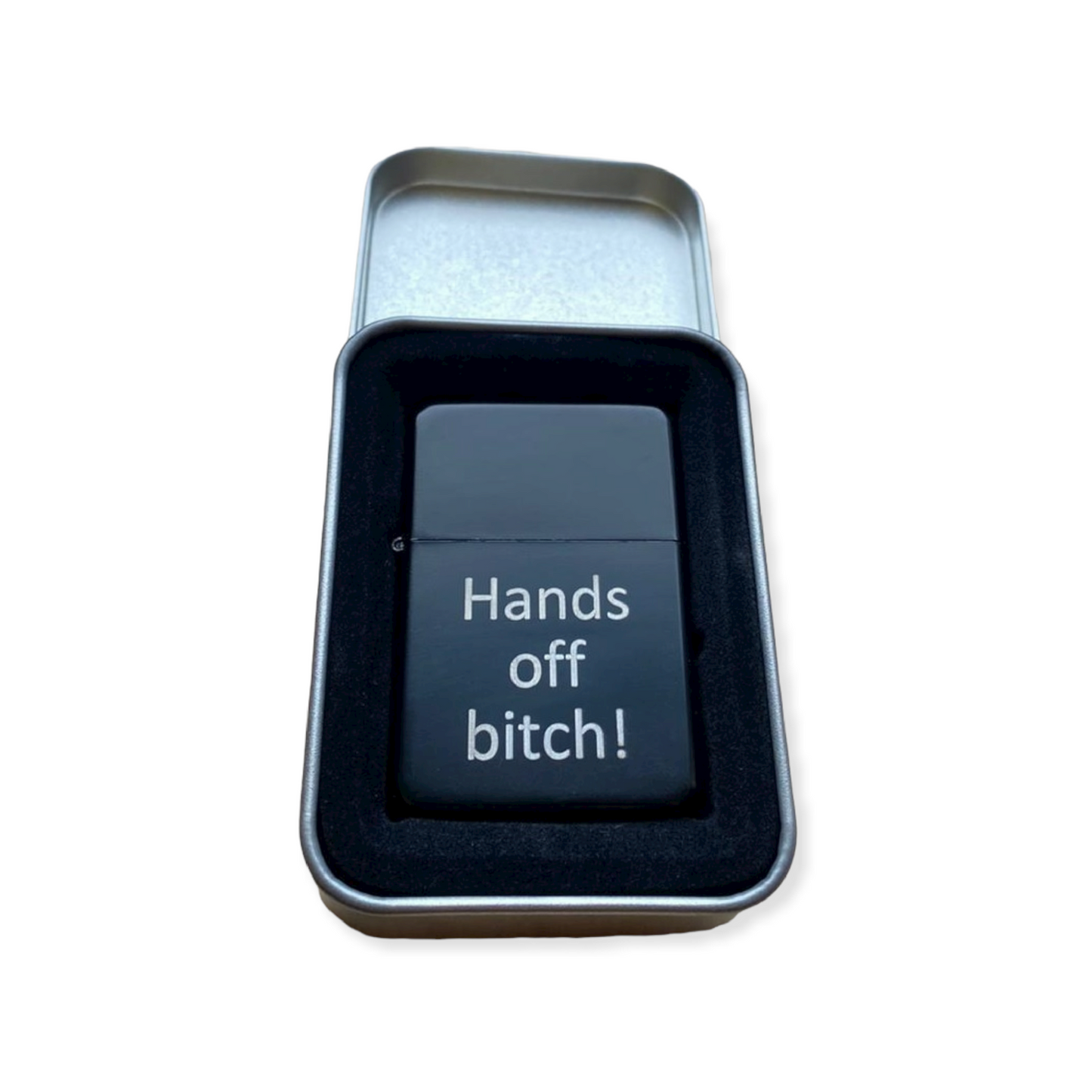 Personalised Engraved Star Lighter - Anodised Black