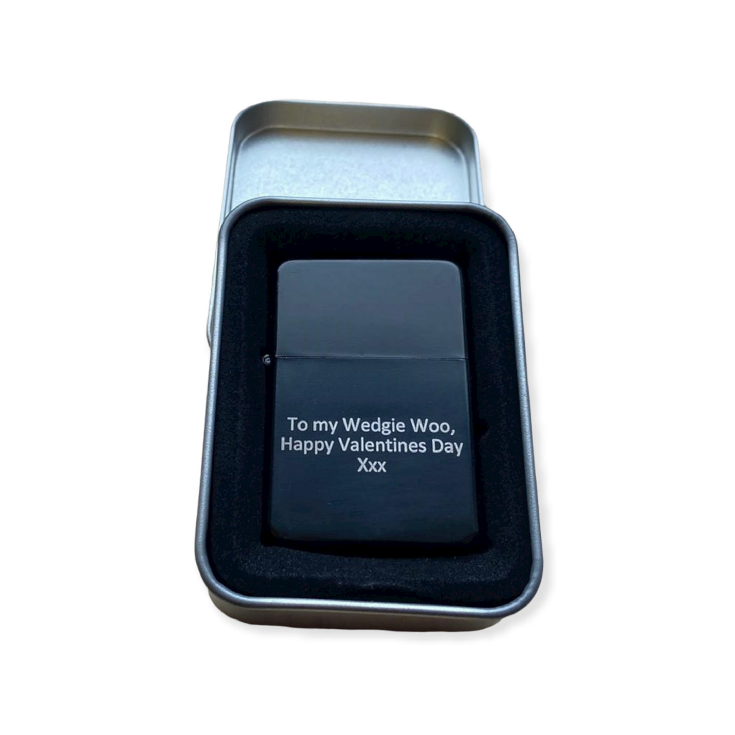 Personalised Engraved Star Lighter - Anodised Black
