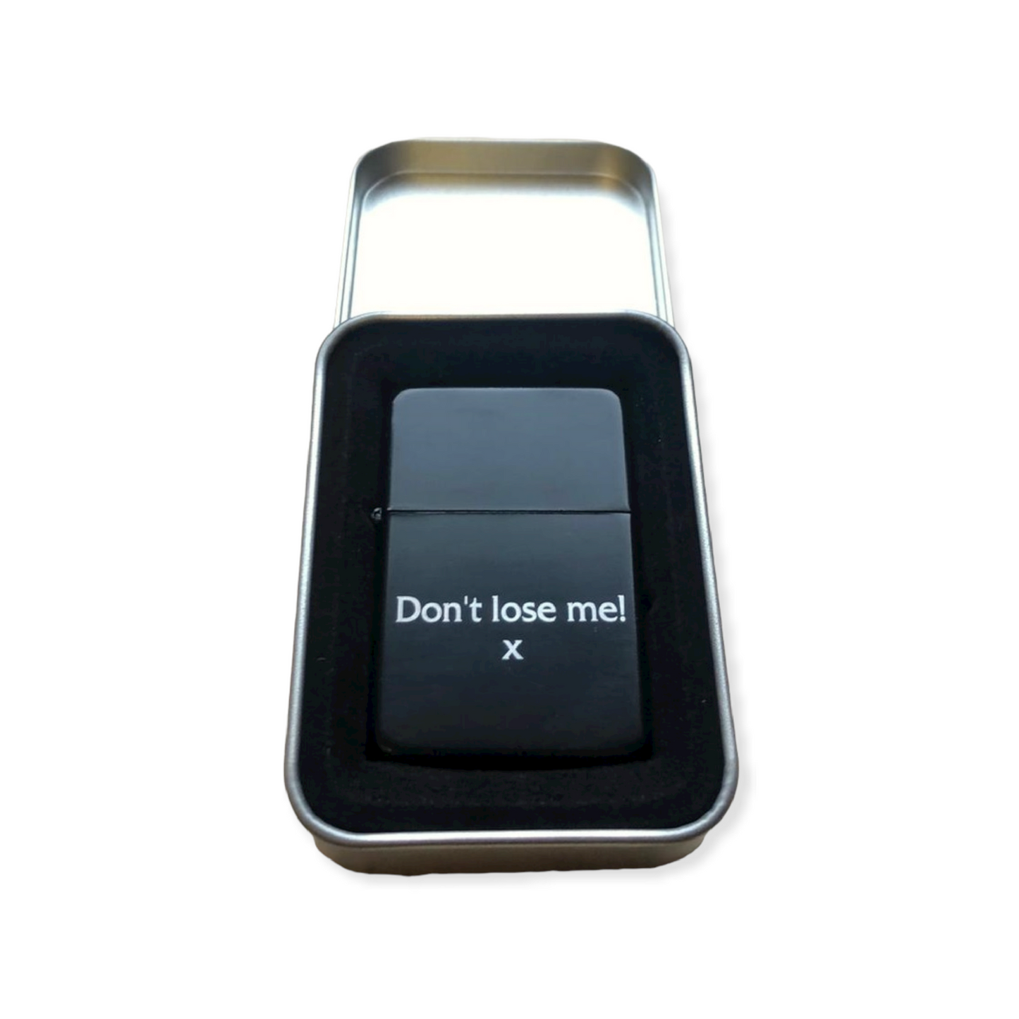 Personalised Engraved Star Lighter - Anodised Black