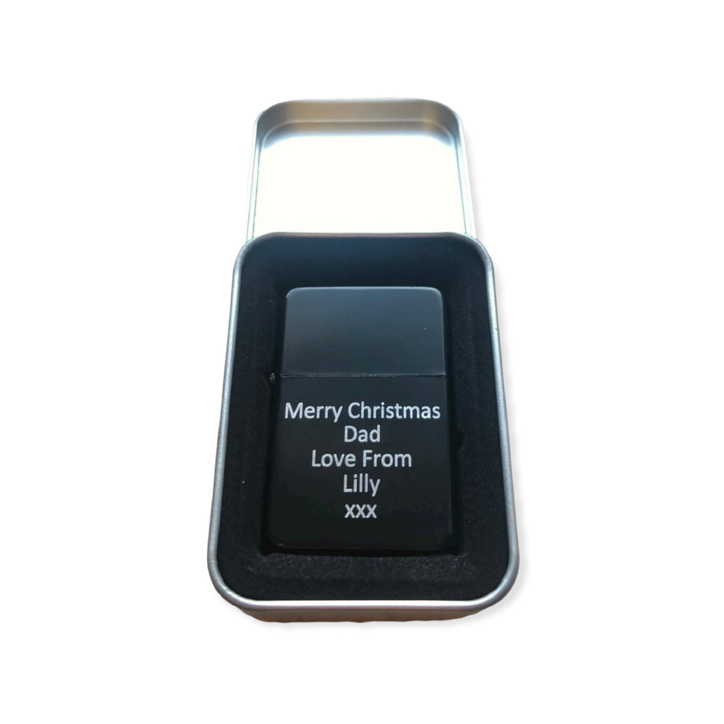Personalised Engraved Star Lighter - Anodised Black
