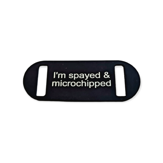 Engraved Anodised Slide On Collar Tag - SMALL- to fit 13mm (1/2") wide collars for CATS & TOY DOG breeds - FOUR Colour Options