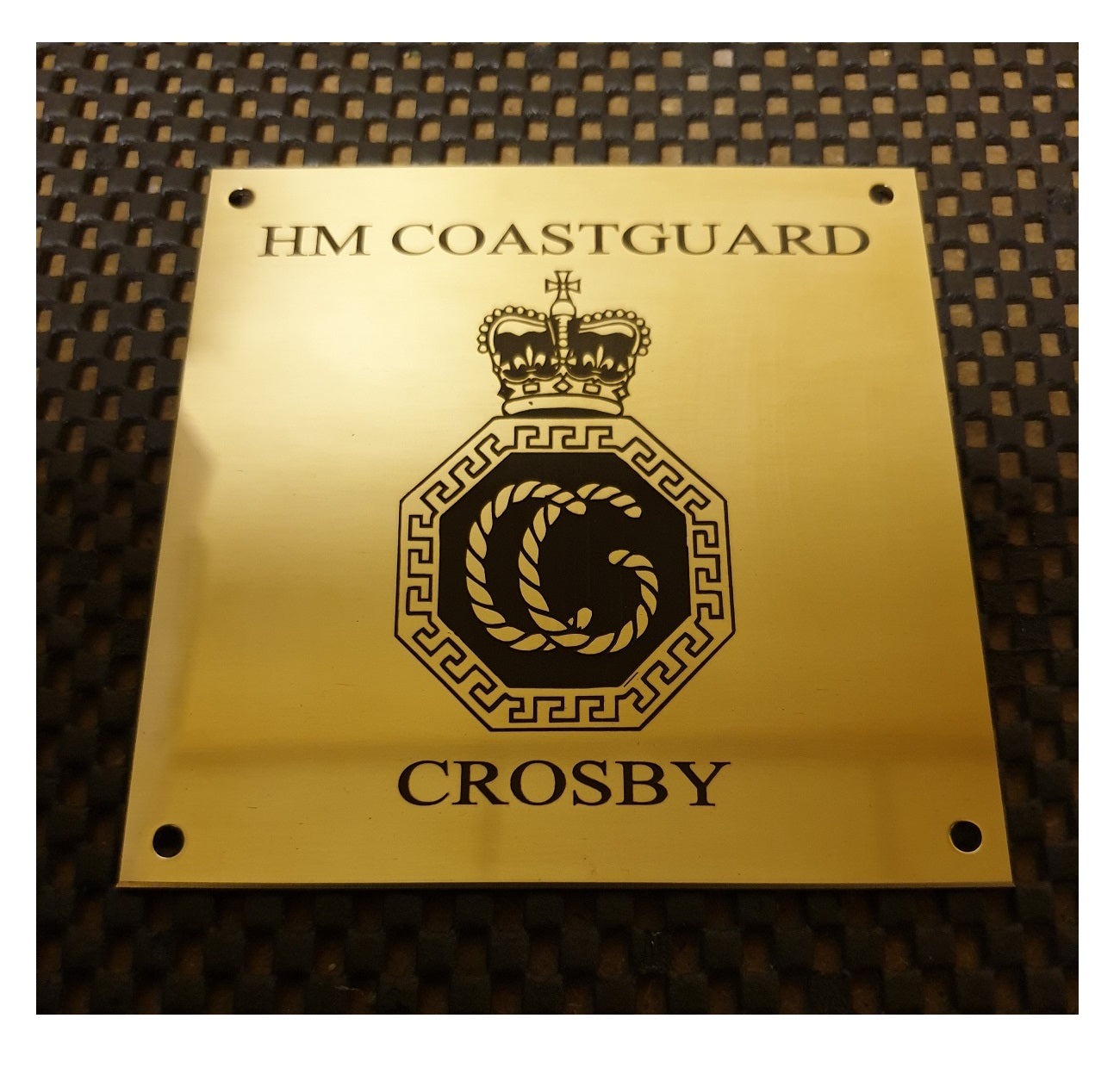 Personalised Engraved Polished Brass Plaques - NO MOUNTING HOLES - EIGHTEEN Size Options