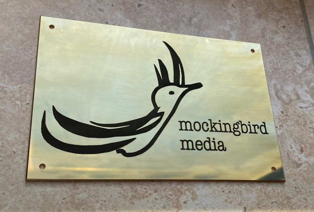 Personalised Engraved Polished Brass Plaques - WITH MOUNTING HOLES - EIGHTEEN Size Options