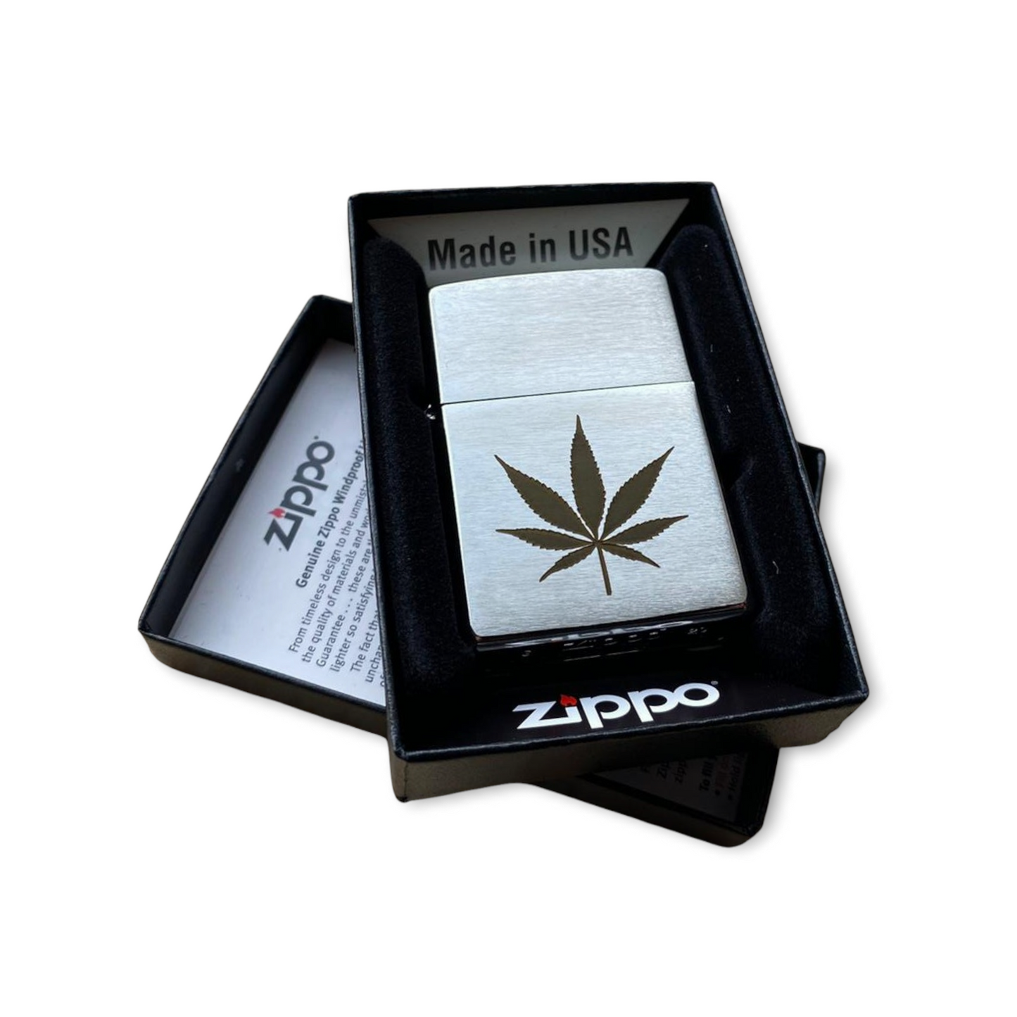 Personalised Engraved Zippo 200 Lighter - Brushed Chrome