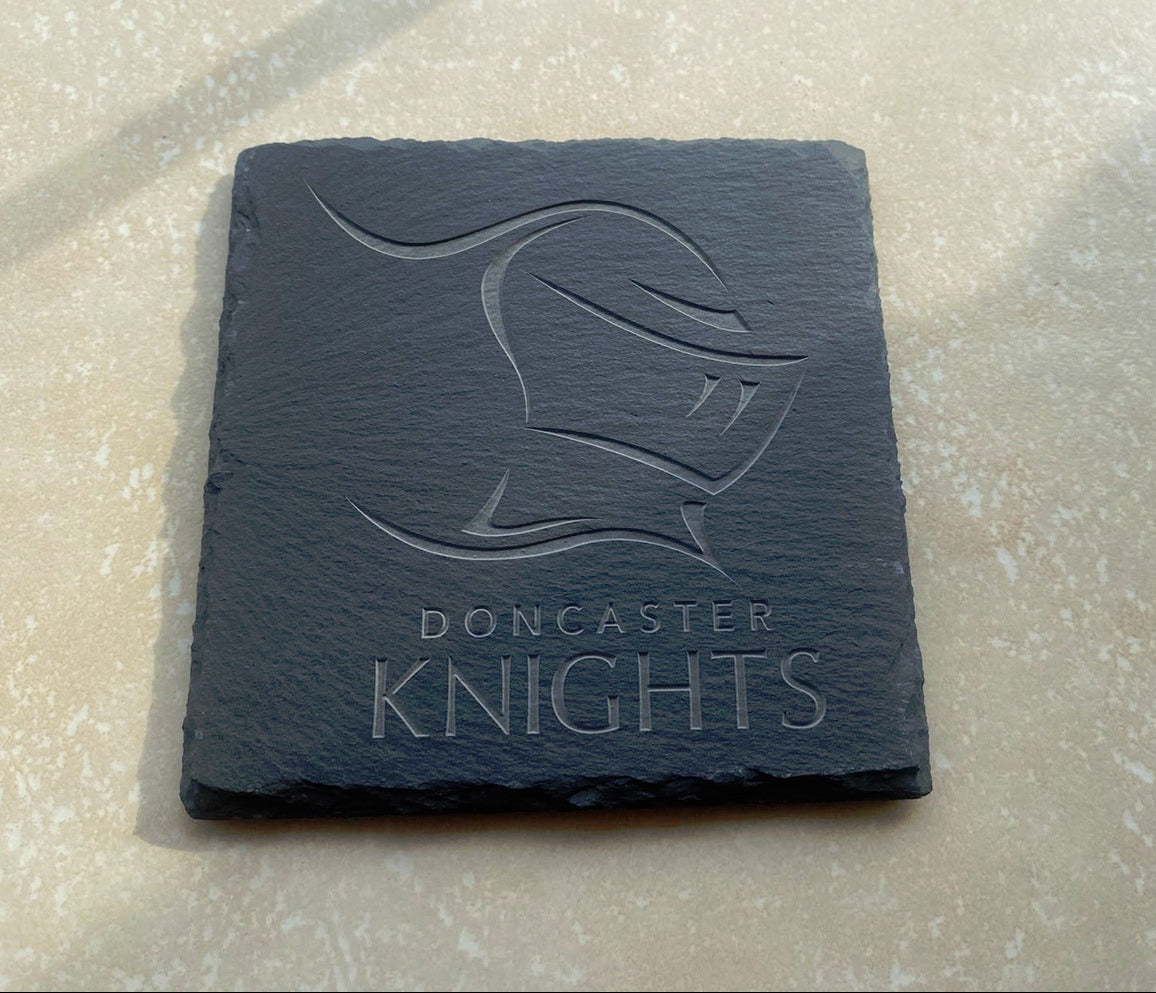 Personalised Engraved Natural Slate Coaster / Drinks Mat - Square