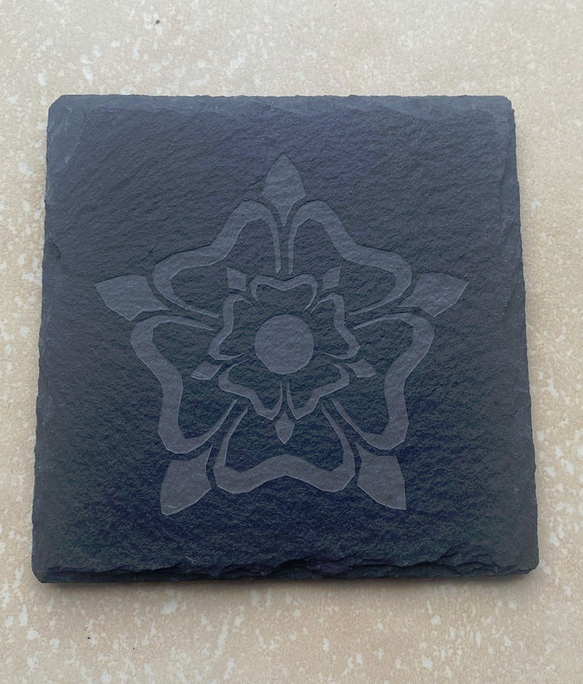 Personalised Engraved Natural Slate Coaster / Drinks Mat - Square