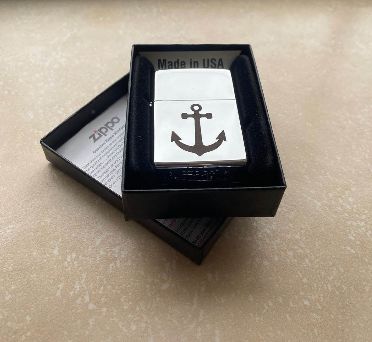 Personalised Engraved Zippo 250 Lighter - Polished Chrome