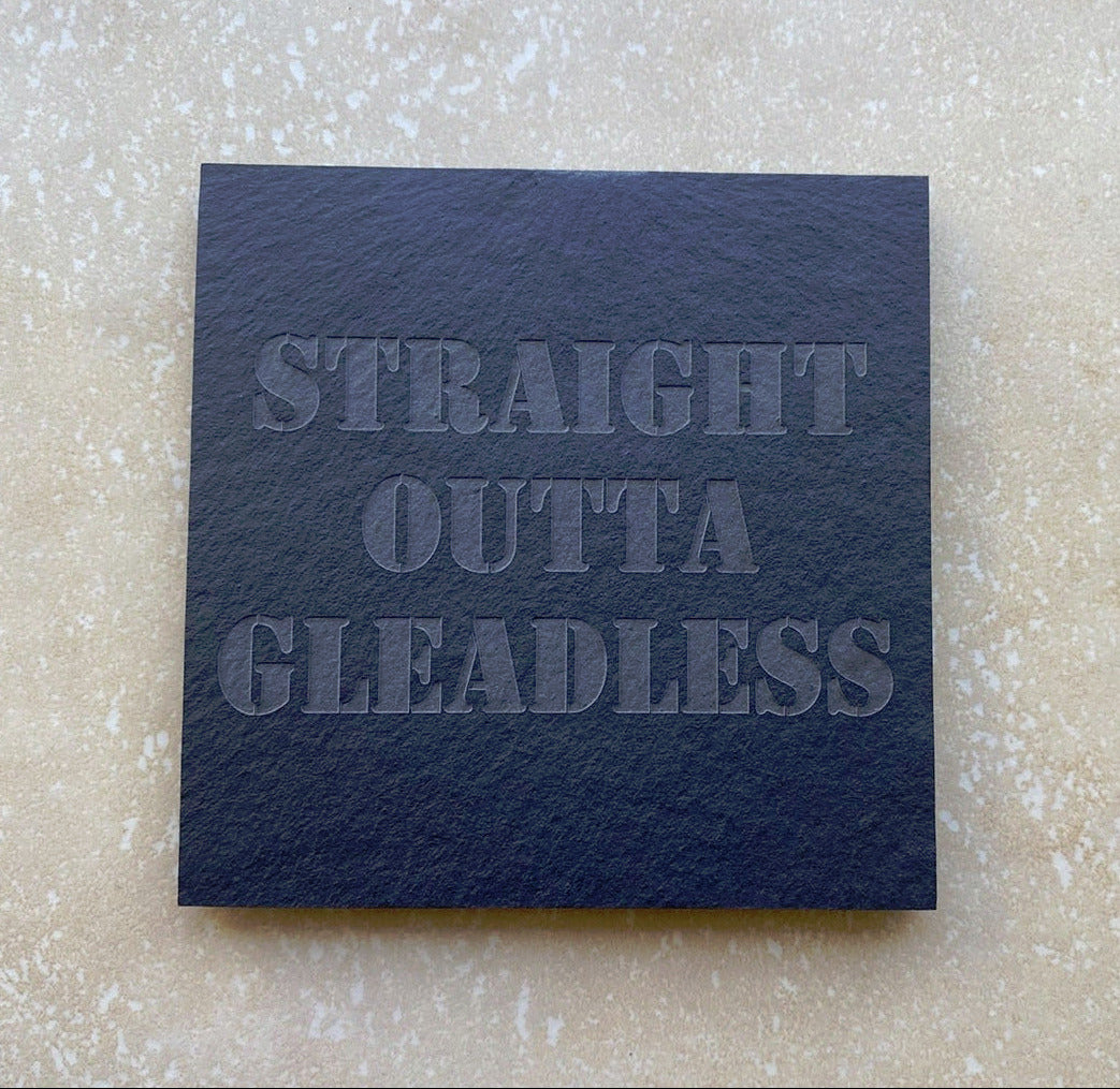 Personalised Engraved Slate Coaster / Drinks Mat - Square