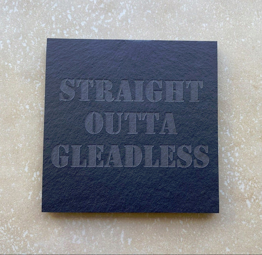 Personalised Engraved Slate Coaster / Drinks Mat - Square