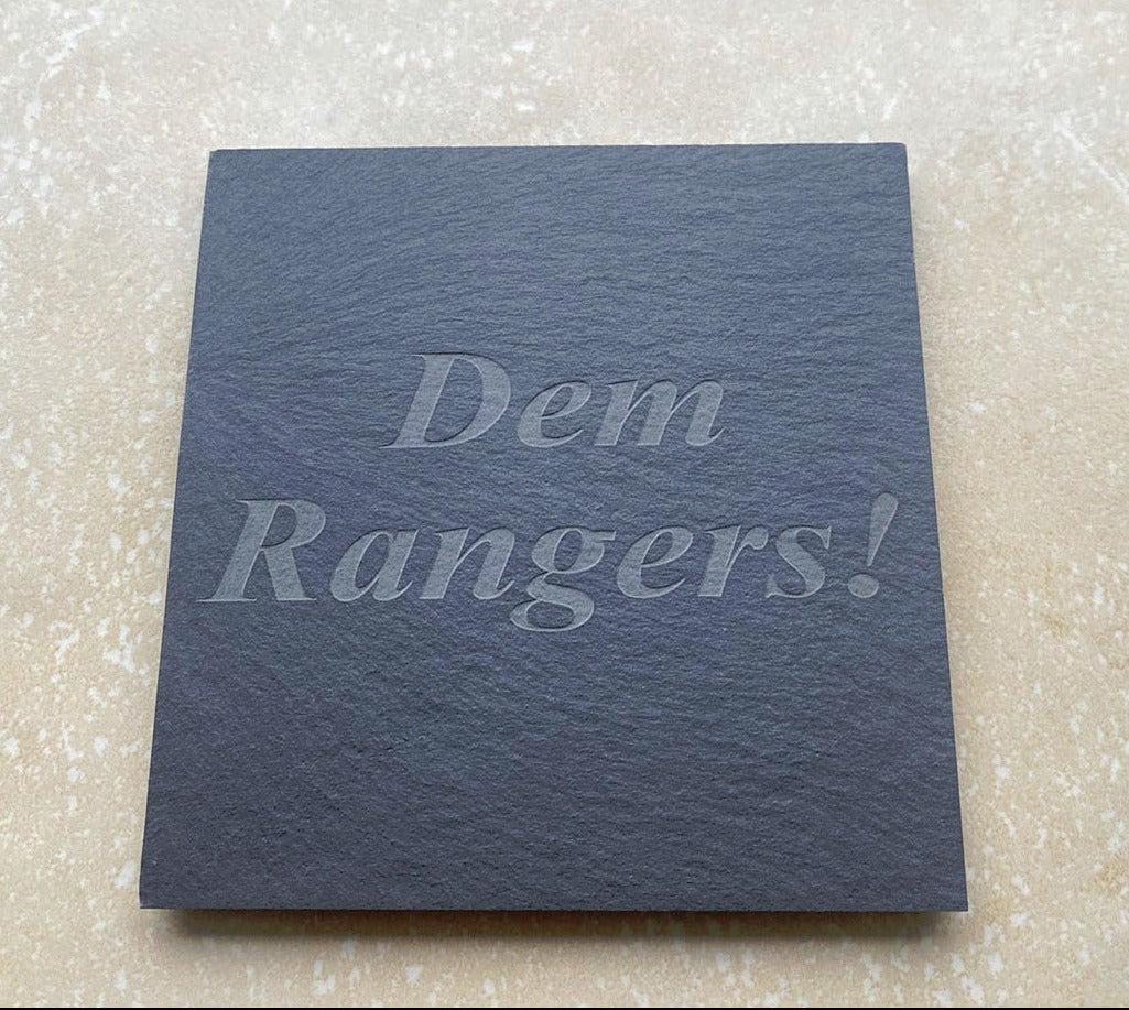 Personalised Engraved Slate Coaster / Drinks Mat - Square