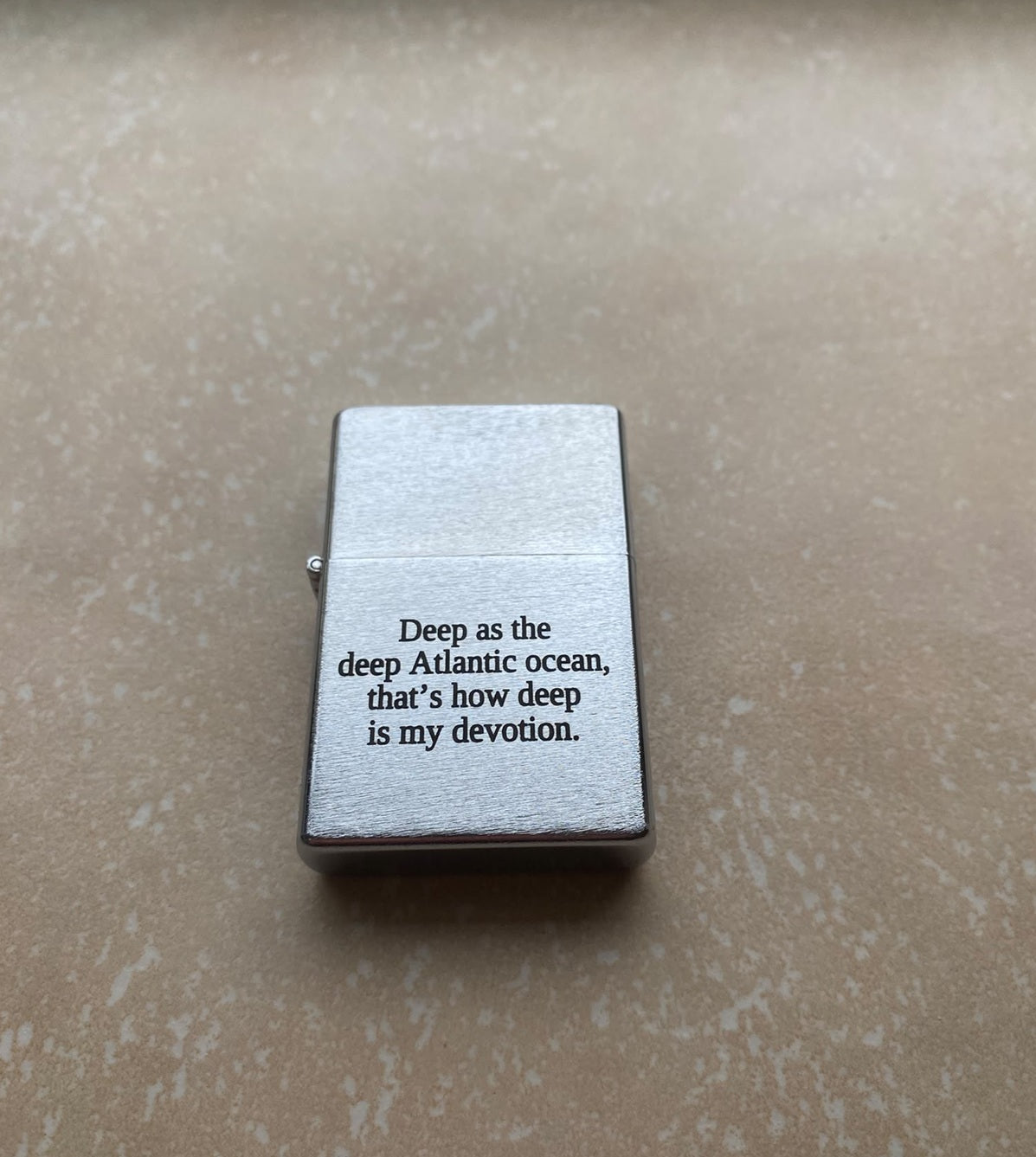Personalised Engraved Zippo 200 Lighter - Brushed Chrome