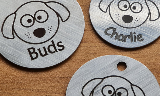 25mm Engraved Stainless Steel "Goofy" Dog Tag / ID Disc