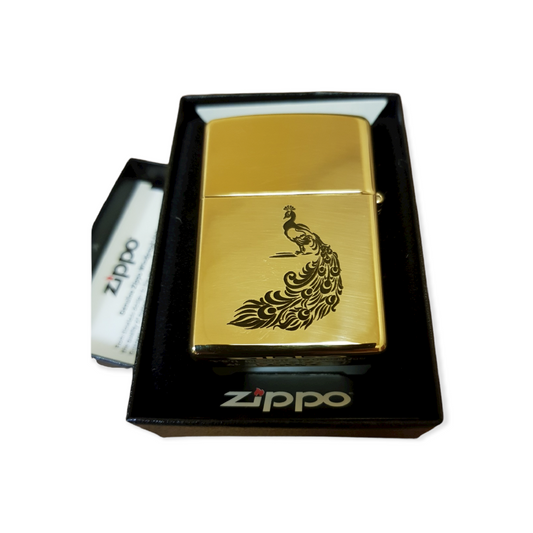 Personalised Engraved Zippo 254B Lighter - Polished Brass