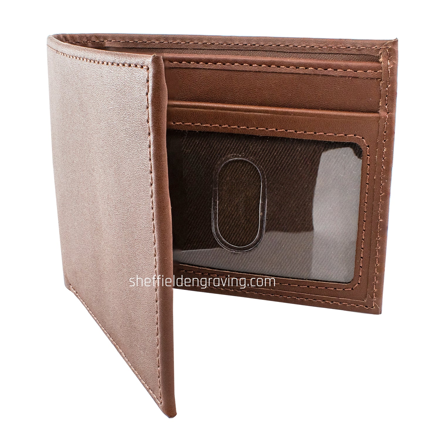 Personalised Engraved Leather Men's Wallet - TWO Colour Options