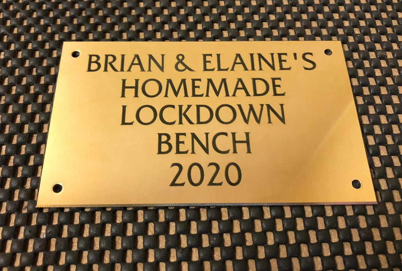 Personalised Engraved Polished Brass Plaques - NO MOUNTING HOLES - EIGHTEEN Size Options