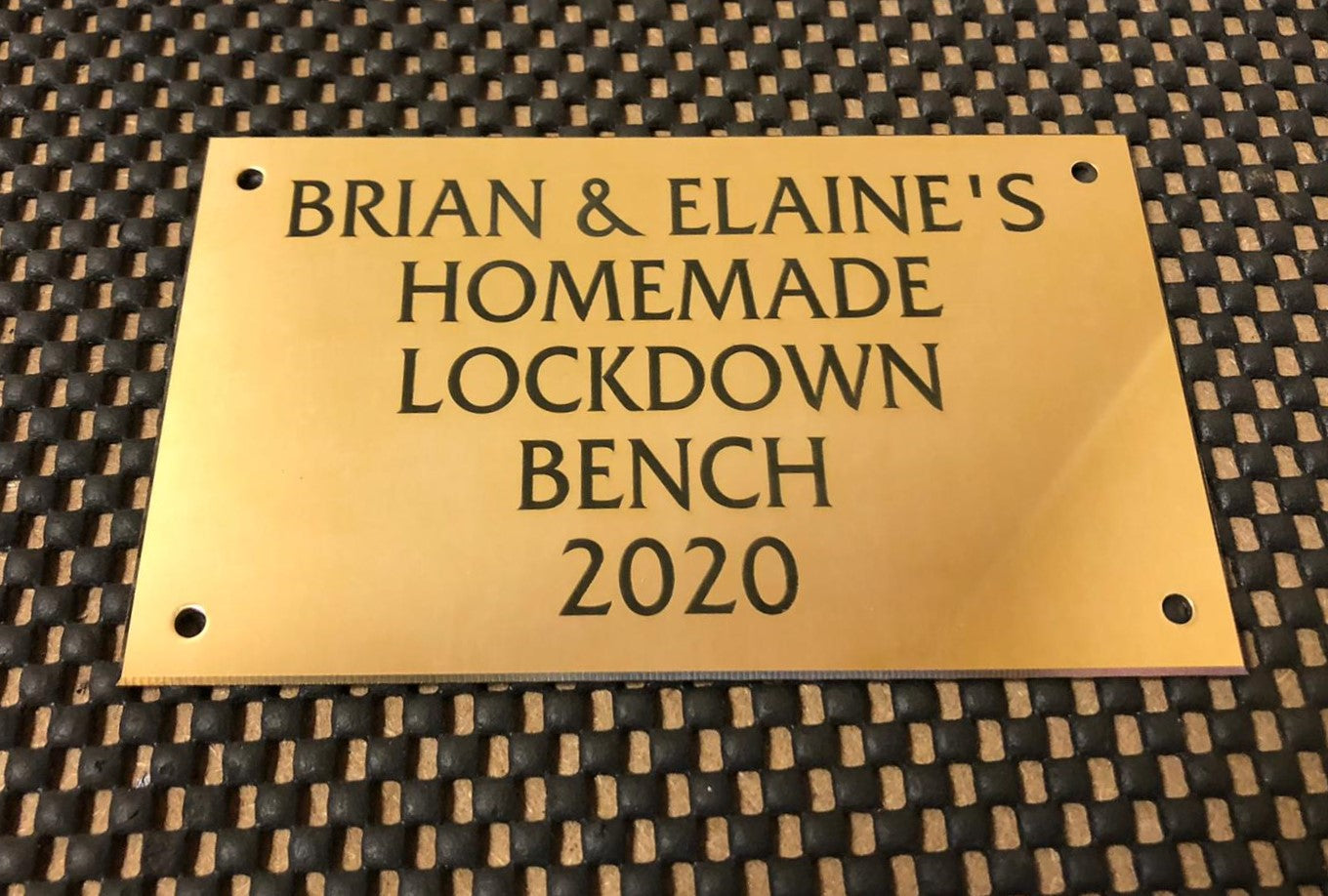 Handmade Polished Brass Memorial Plaque, 150x50mm, Engraved, Custom Text, UK Made