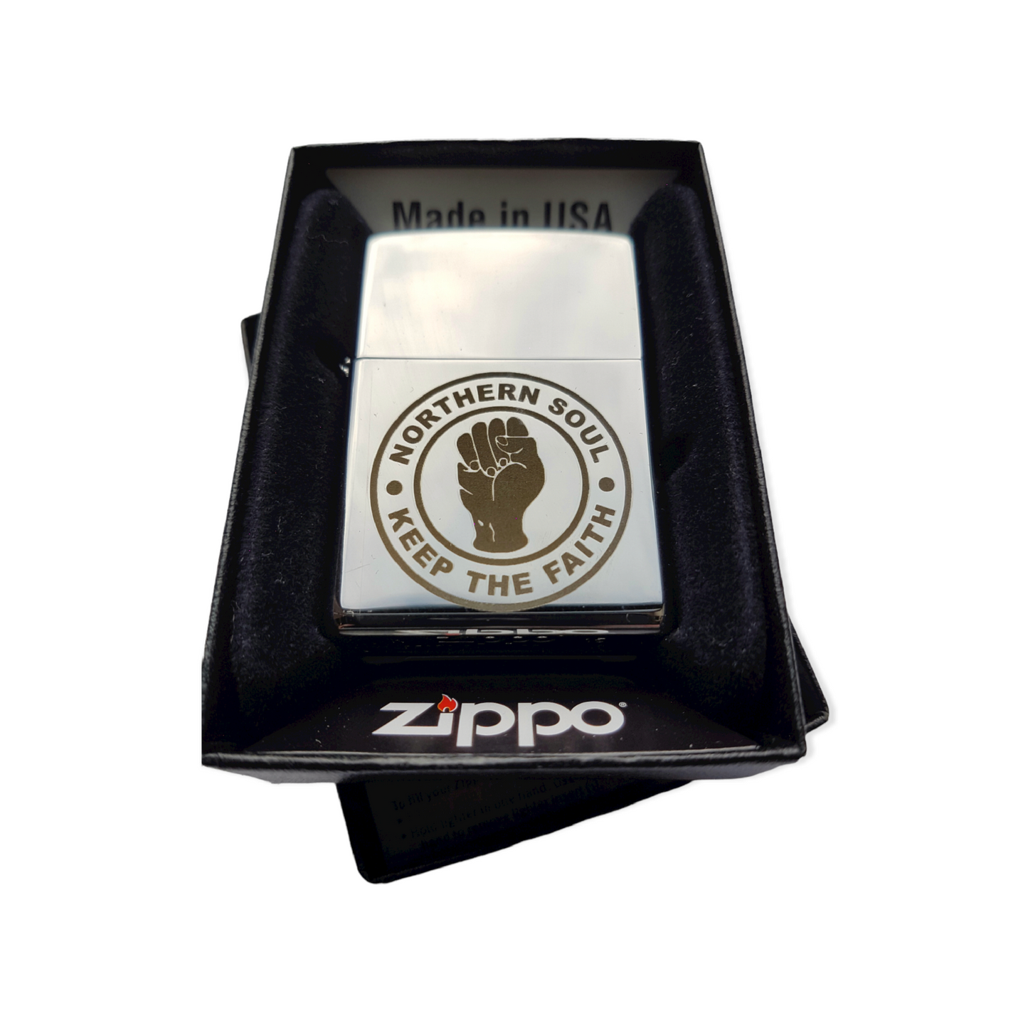 Personalised Engraved Zippo 250 Lighter - Polished Chrome