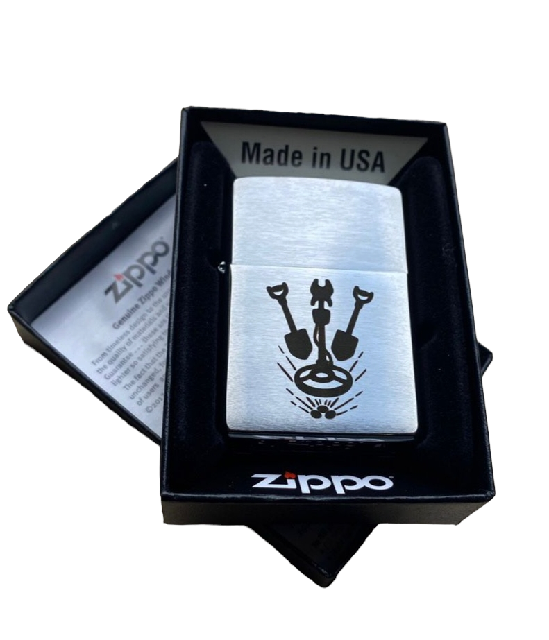 Personalised Engraved Zippo 200 Lighter - Brushed Chrome